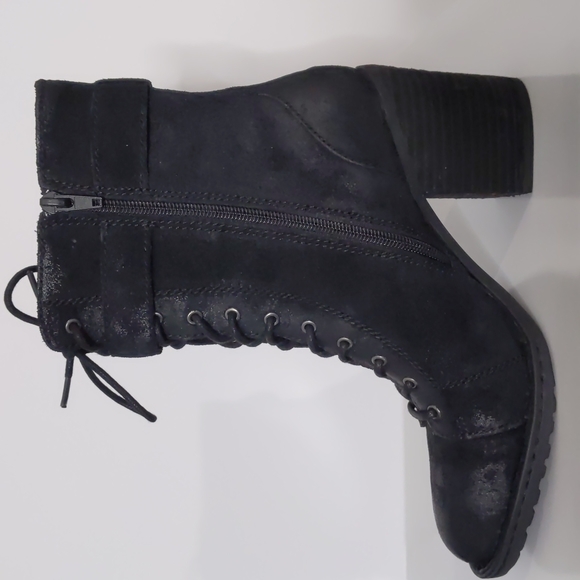 Born Suede Cass Block Heel Boots in Black Size 8.5 NWOT - Picture 8 of 12